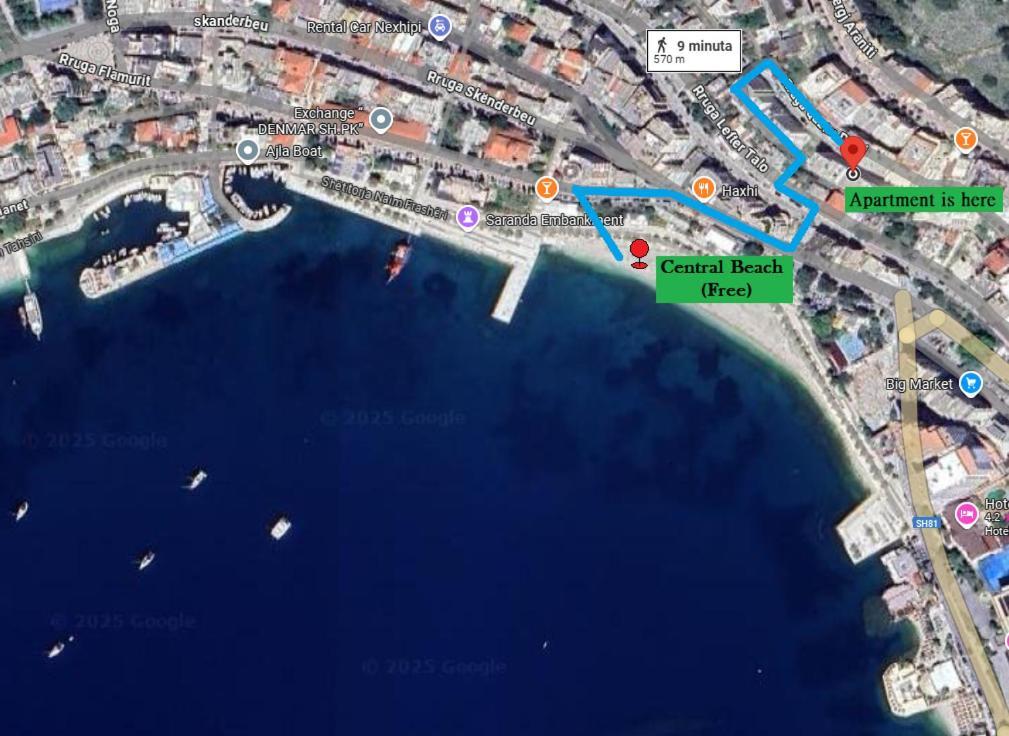Rose Sea View Apartment Саранде Екстериор снимка
